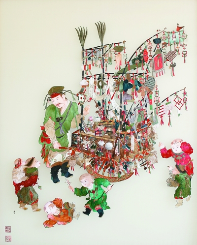 张美芳刺绣《货郎图》 苏绣艺术创新中心供图