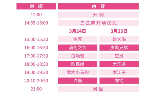 风马音乐节节目单