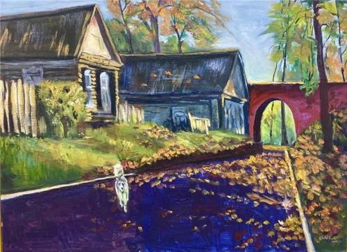 《俄罗斯风情》 布面油画  100cm x 73cm  2018年