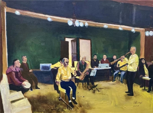 《民间艺术家》 布面油画  100cm x 73cm  2017年