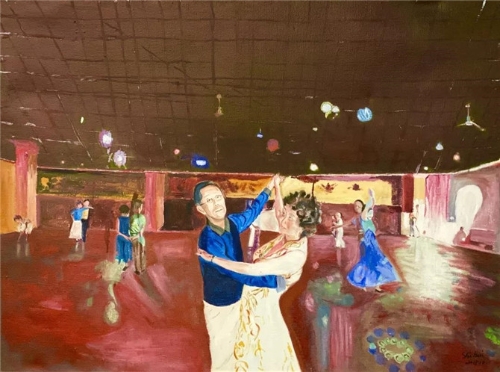 《探戈》 布面油画  120cm x 90cm  2013年