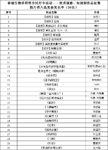 图片类入选奖获奖名单