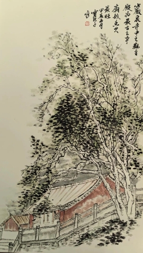 岩泉寺写生 郭聪 60×33cm 岩泉寺写生 郭聪 60×33cm
