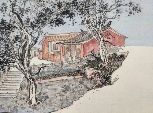 岩泉寺写生 徐泽林 45×33cm(专家作品) 岩泉寺写生 徐泽林 45×33cm(专家作品)